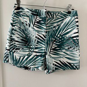 White House Black Market Green & White Shorts, Size 00